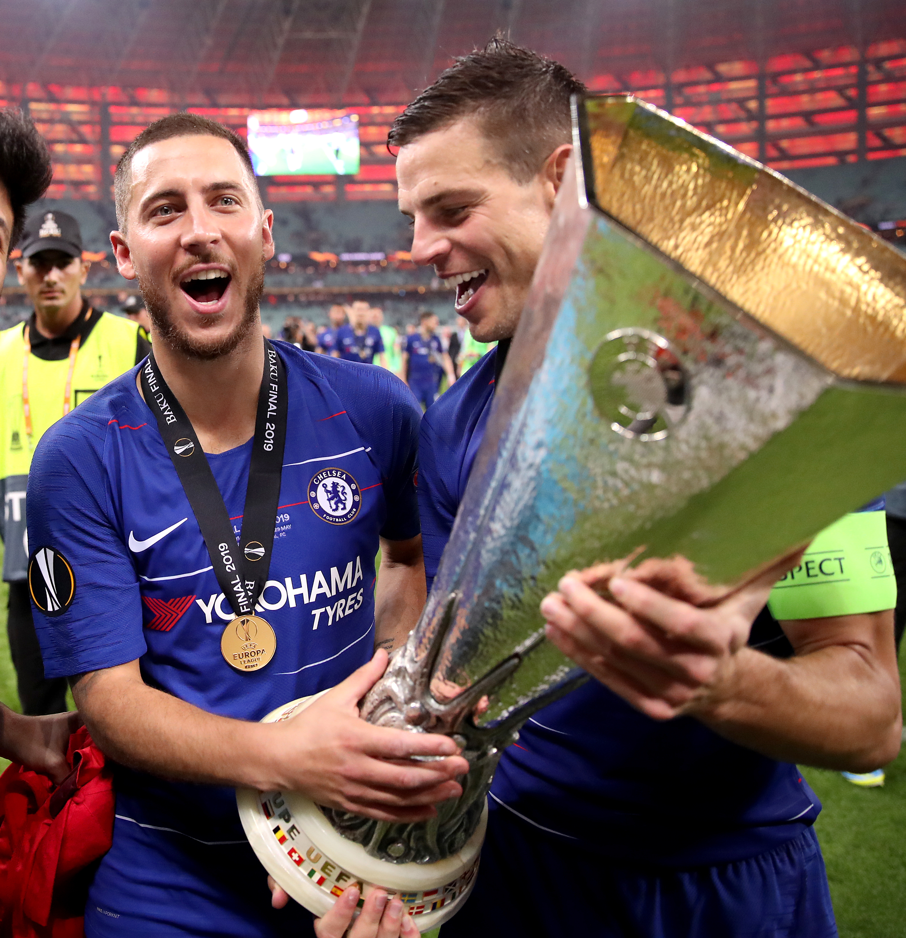 Hazard (left) enjoyed a glittering seven-year spell at Stamford Bridge