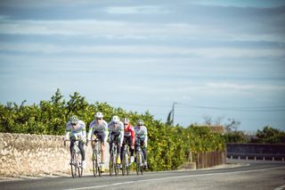 Andre Greipel and his lead-out men move through the gears