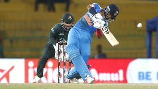 Axar Patel plays a shot ahead of the India vs Bangladesh live stream