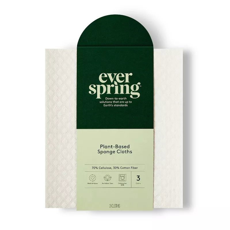 Dish Sponge Cloths - 3ct - Everspring™