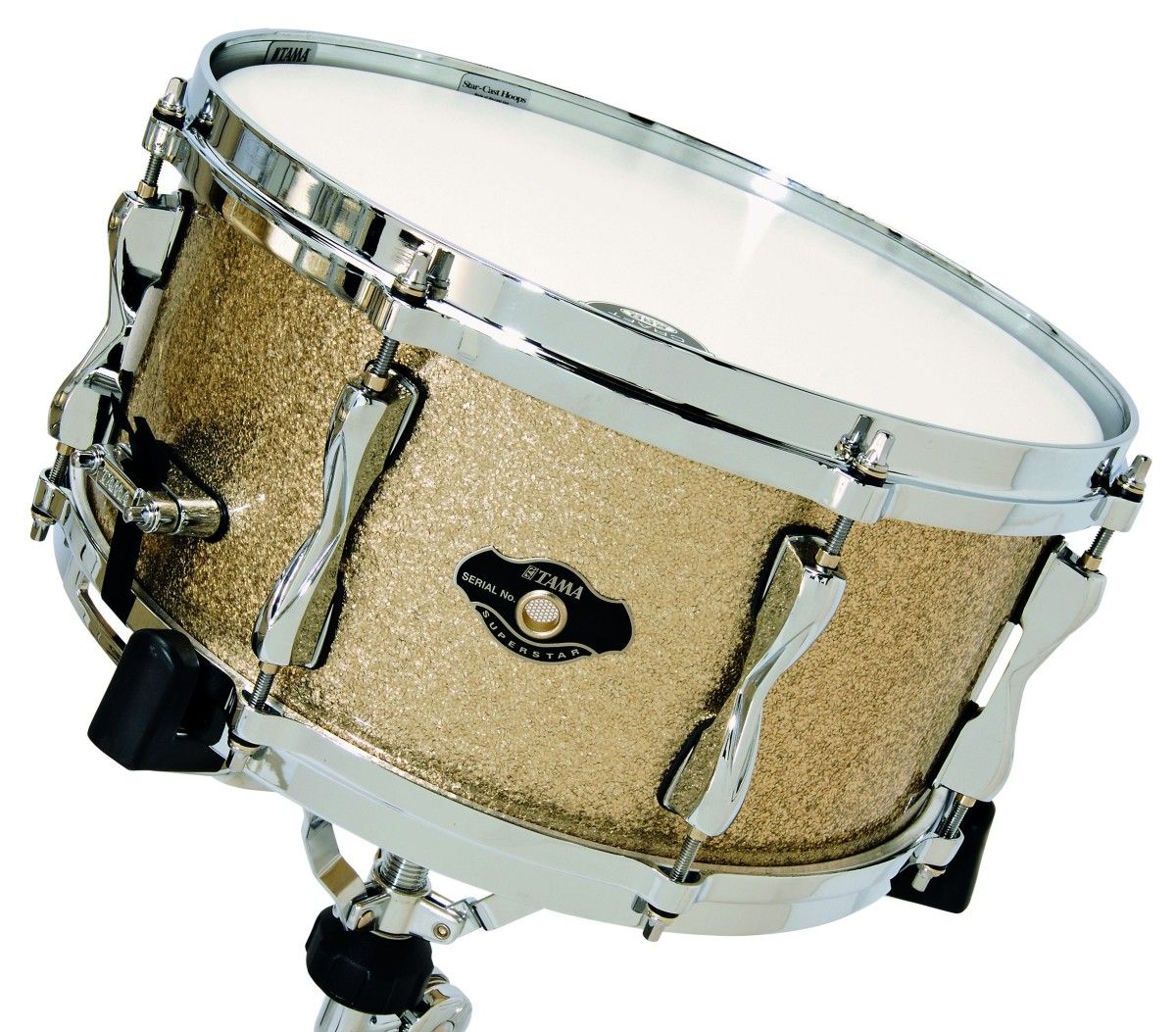 The snare works beautifully when tuned high.