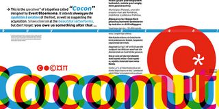 Cocon is a playful typeface, as seen here in the specimen