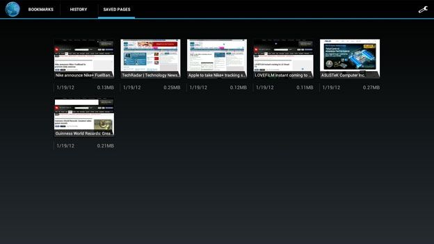 Android 4.0 tablets: Save for offline viewing