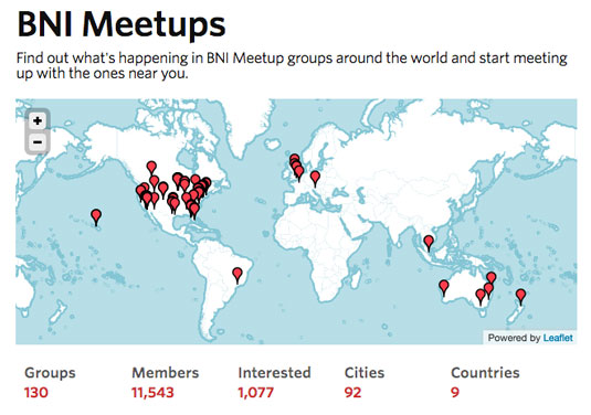 BNI meetups are structured and formal