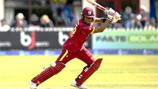 Keacy Carty batting during his 170 against Ireland
