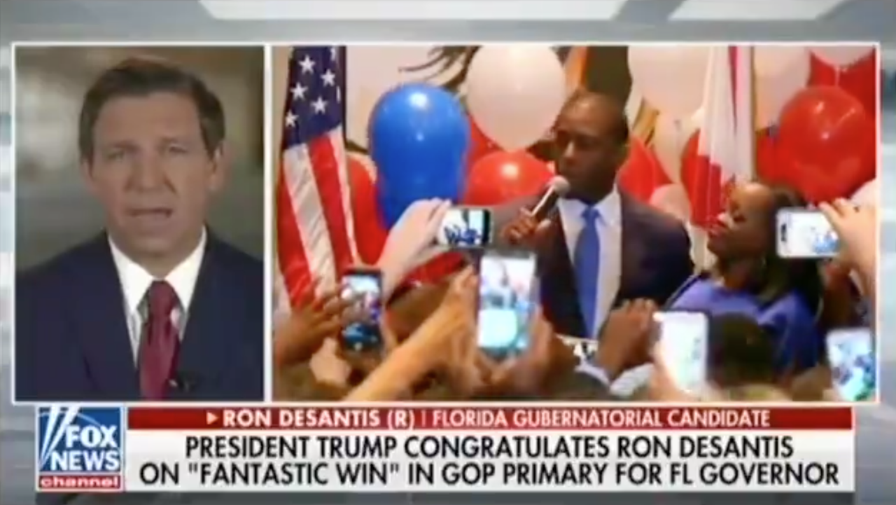 Ron Desantis on Fox. 