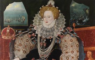 The Elizabeth I Armada Portrait, photographed after conservation was completed by Tina Warner/Jon Stokes. ©National Maritime Museum, Greenwich, London