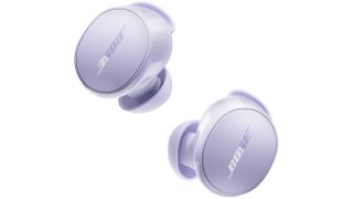 Bose QuietComfort Earbuds in Chilled Lilac on a white background