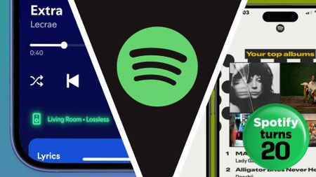 A split image with Spotify Lossless and Spotify Wrapped 