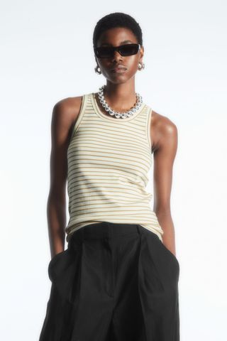 RIBBED TANK TOP - WHITE - Tops - COS