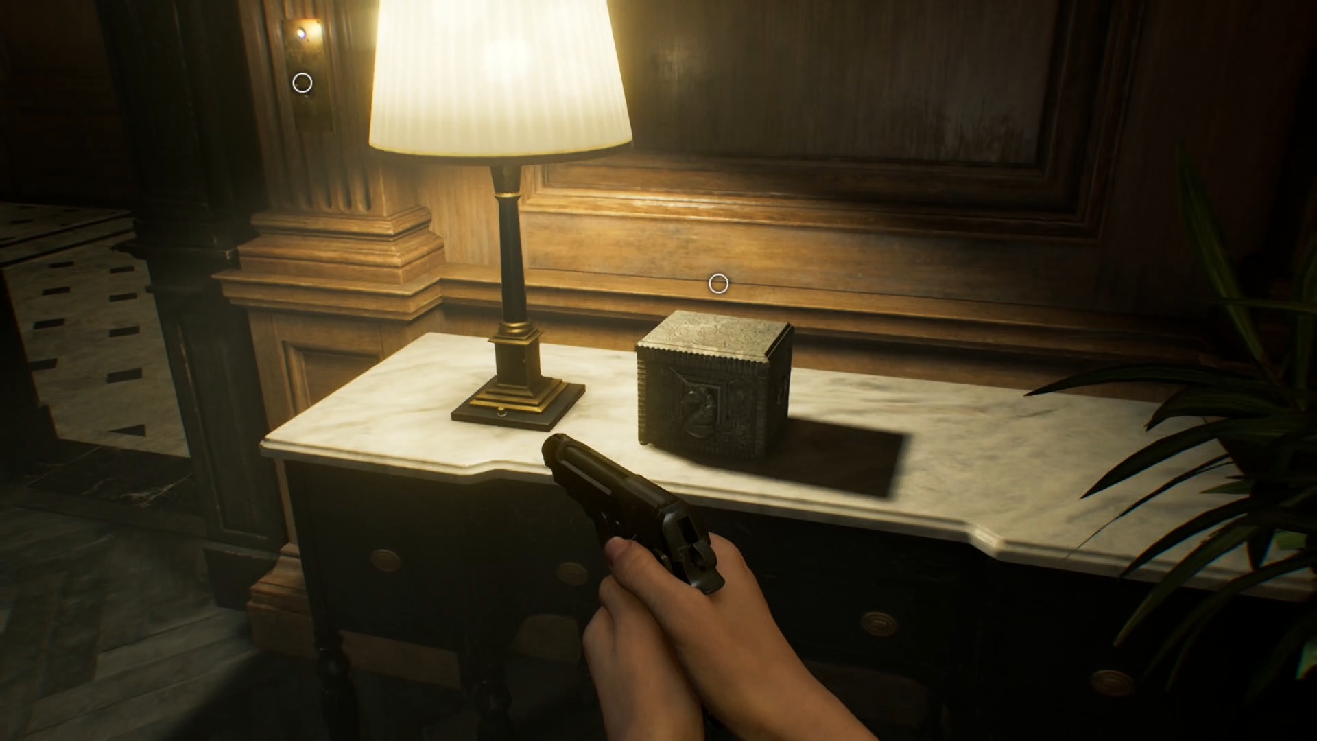 Resident Evil Requiem - unicorn trinket box sits on a table