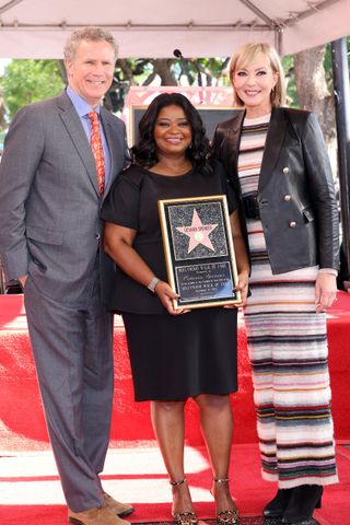 Will Ferrell, Octavia Spencer and Allison Janney at Spencer's Walk of Fame event