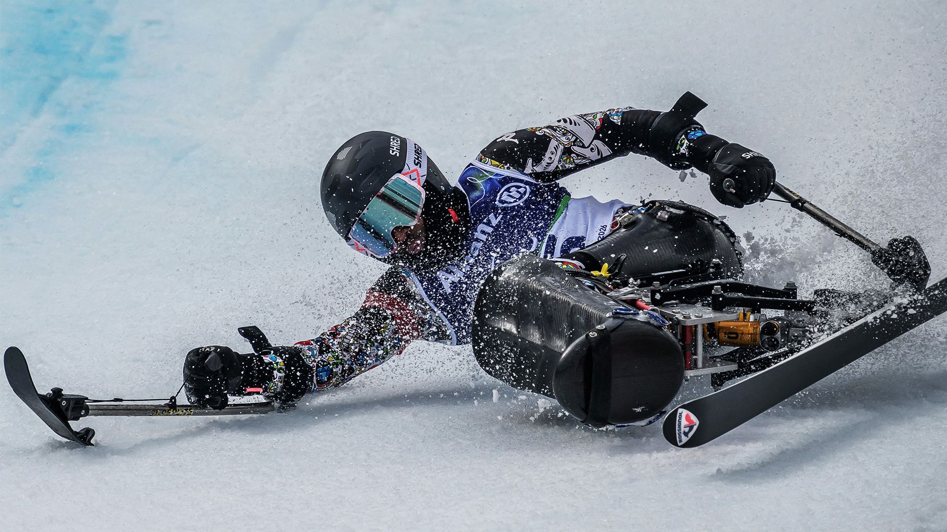 
                                Mexican athlete Pena Velasquez competes in the ski Super G during the Paralympic Winter Games in Cortina d'Ampezzo, Italy
                            