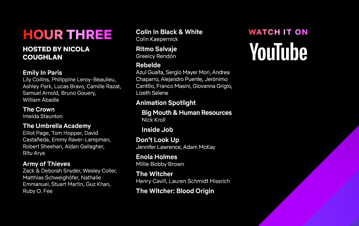 Netflix Tudum day three schedule