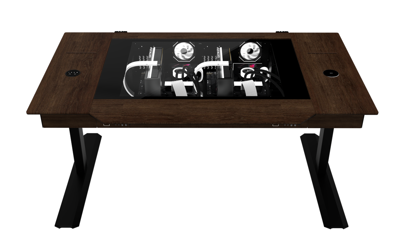 The Lian Li DK07 Wood motorized standing desk