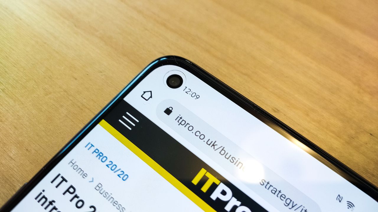 The Oppo Find X3 Lite front camera