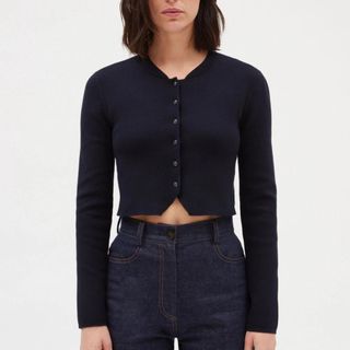 Claudie Pierlot Long-Sleeved Cropped Cardigan