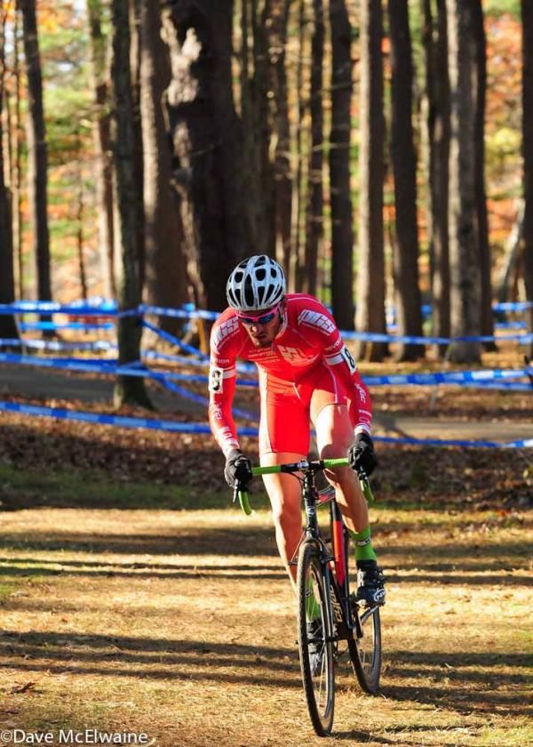 Lukas Winterberg (Philadelphia Cyclocross School) riding behind McNicholas.