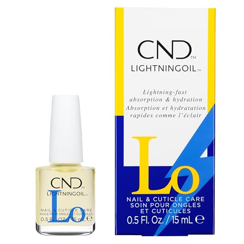 Cnd Lightningoil, Lightning-Fast Absorption & Hydration, Nail & Cuticle Care, 0.5 Fl Oz