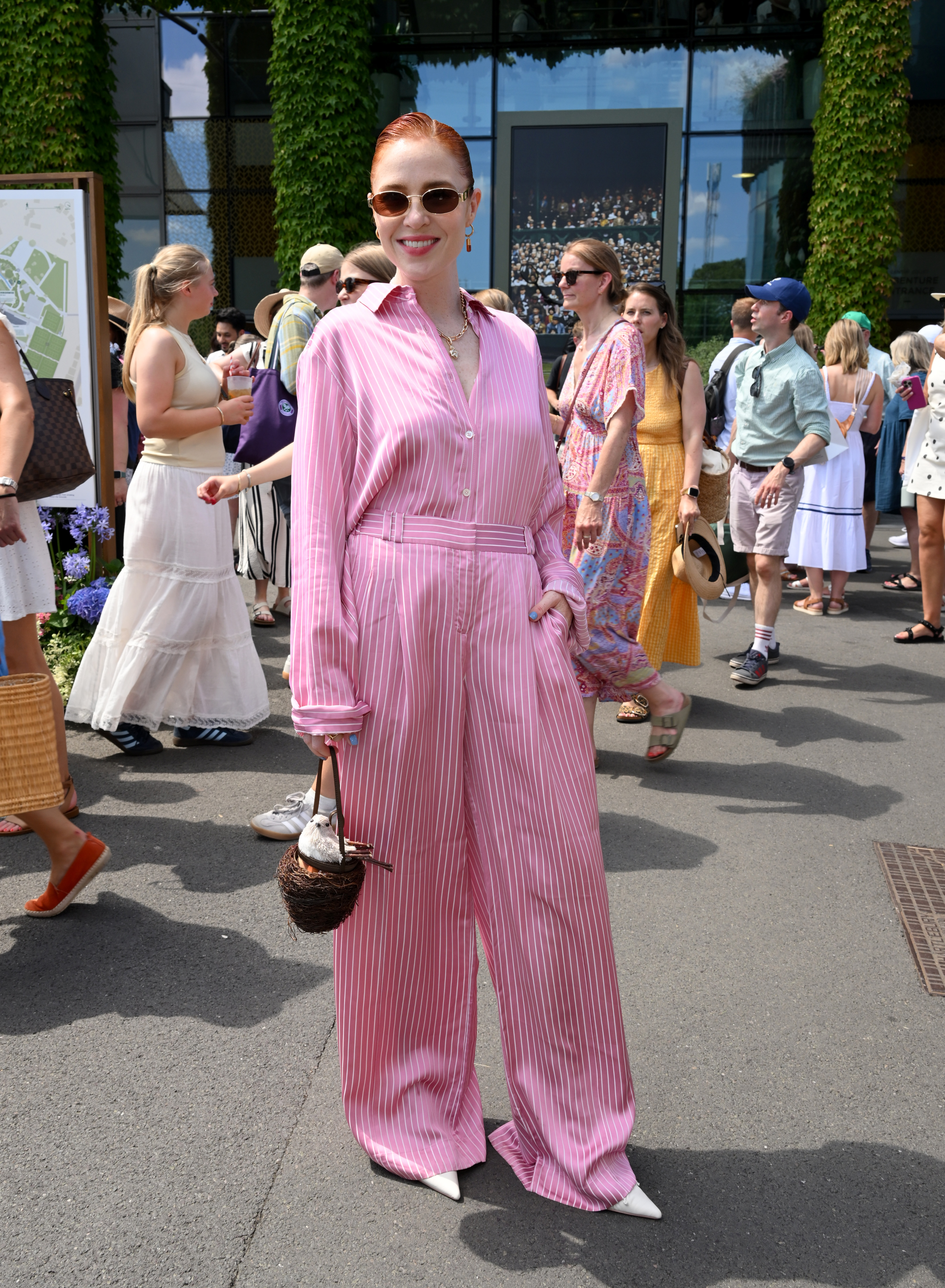 Angela Scanlon attends Day 1 of Wimbledon