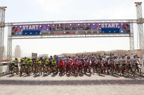 Riders lined up early for the final stage