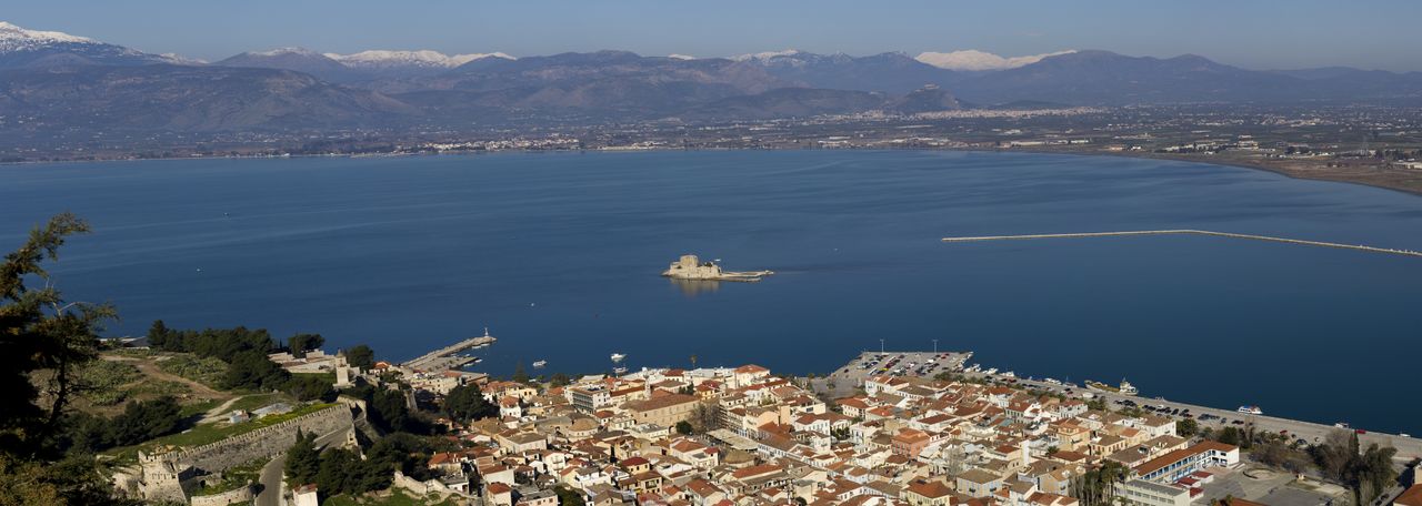 A view of the Argolic Gulf from Nafplio, Greece