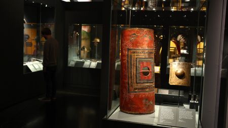 The only complete surviving legionary long shield on display at Legion: life in the Roman army at the British Museum