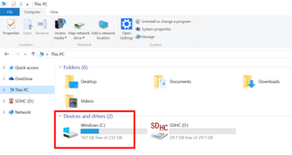 Windows 10 hard drive space