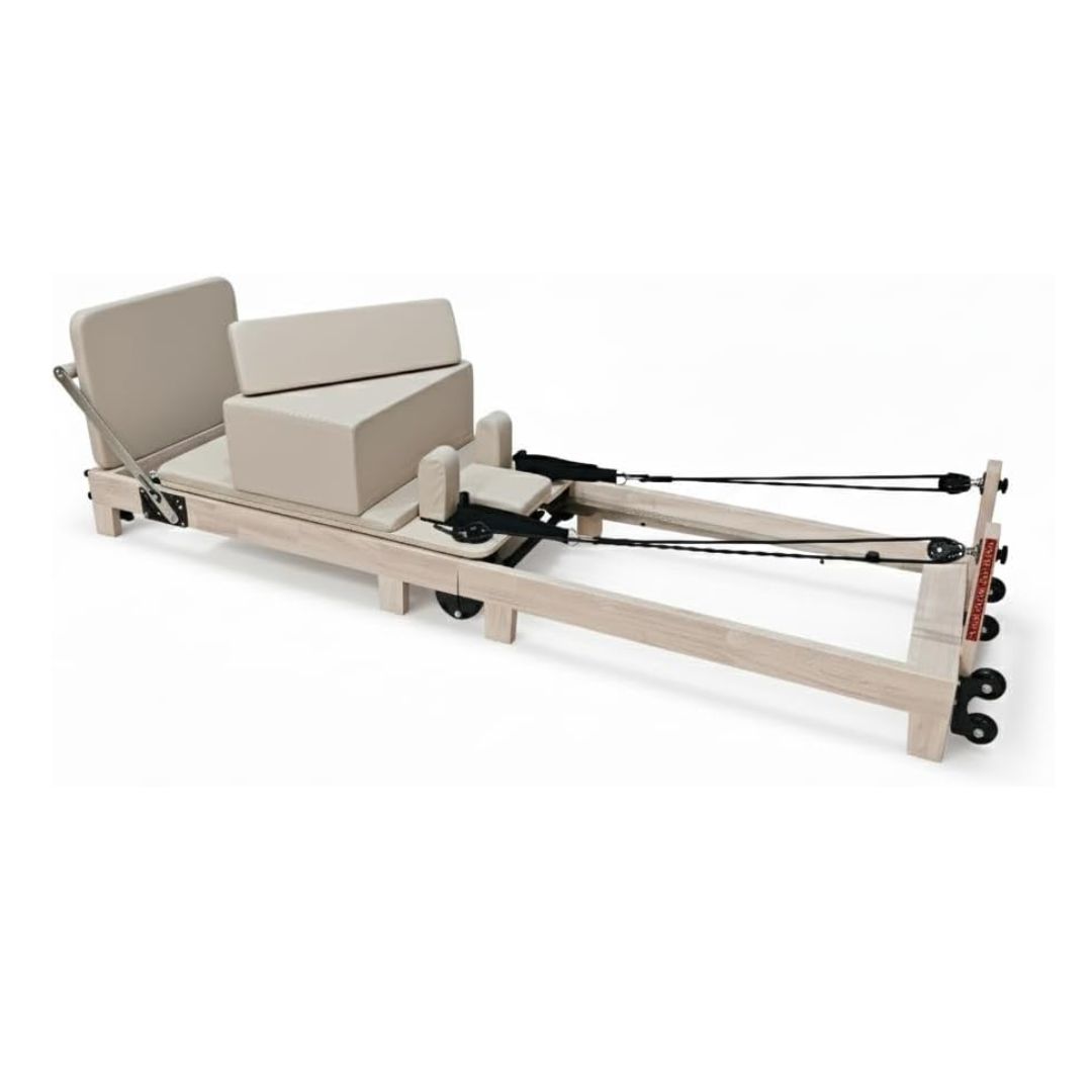 Best at home Reformer Pilates machines: a cream Reformer