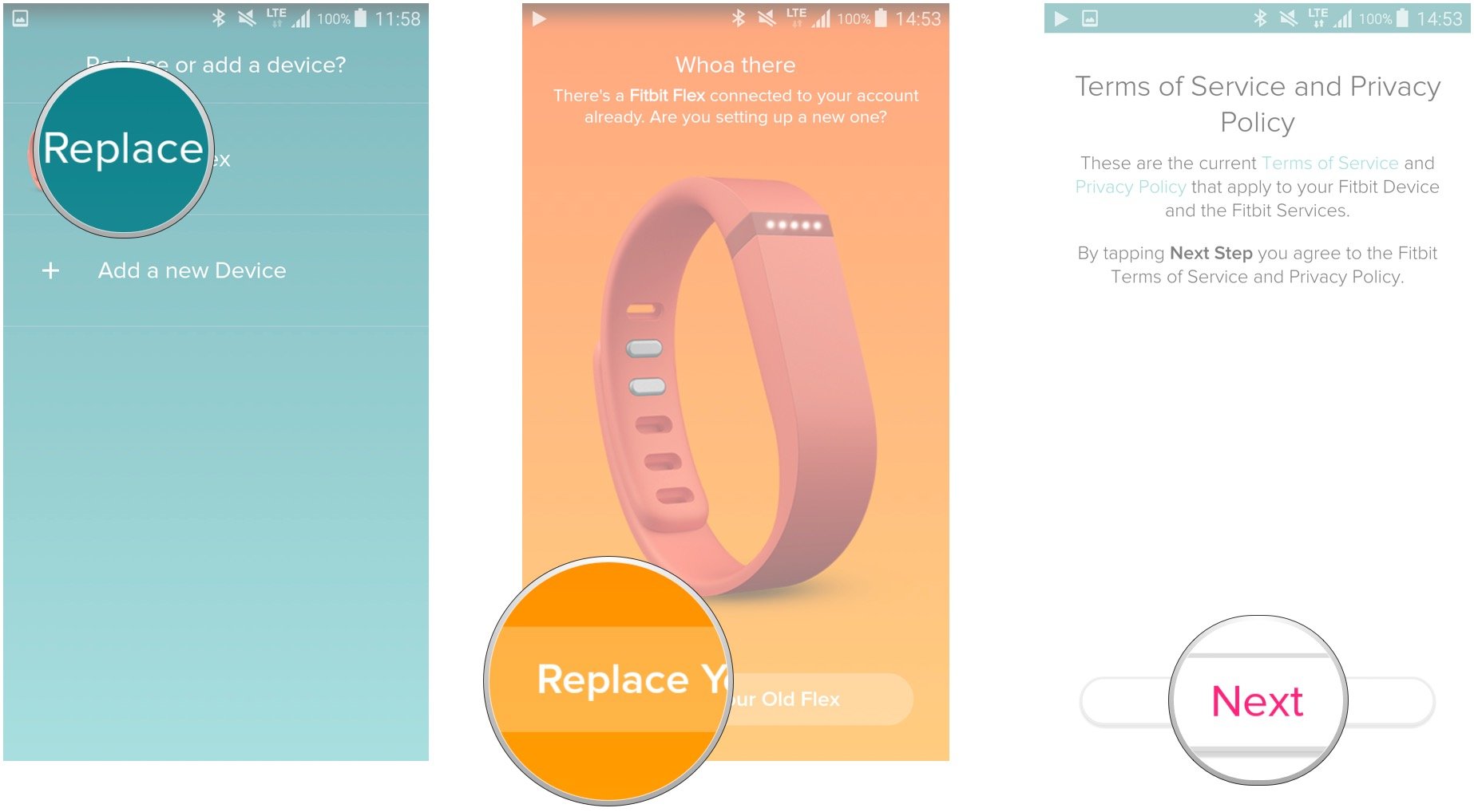 Как настроить Fitbit приложение. Fitbit app screenshots.