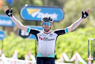 Luke Durbridge winning stage 1 of the Santos Festival of Cycling with a long solo break