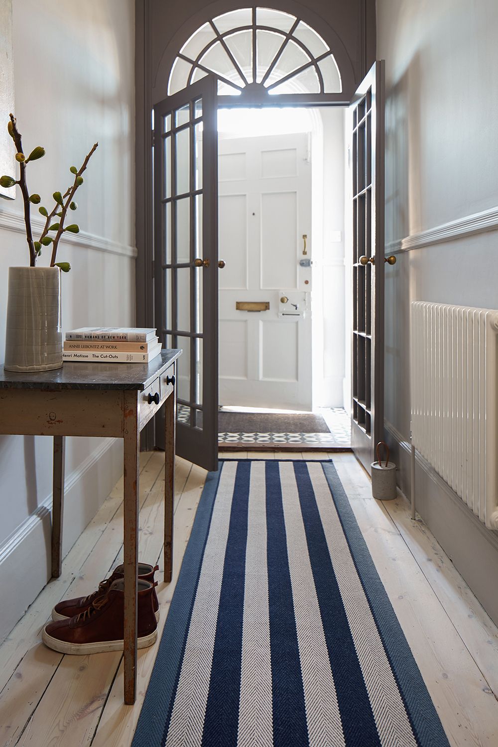 Modern Hallway Runner Stripes Pattern Beautiful Floor Mat Hall & Stairs Carpet