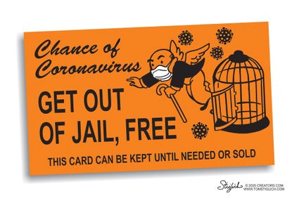Editorial Cartoon U.S. prisoners get out of jail card coronavirus