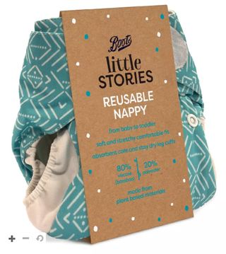 An image of the Reusable Nappy Geometric Print, Little Stories by Boots