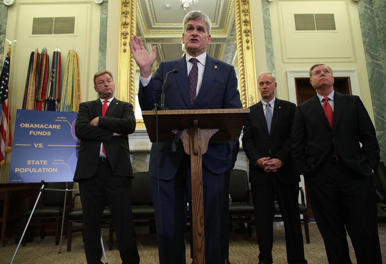 Sen. Dean Heller, Sen. Bill Cassidy, Sen. Ron Johnson, and Sen. Lindsey Graham.