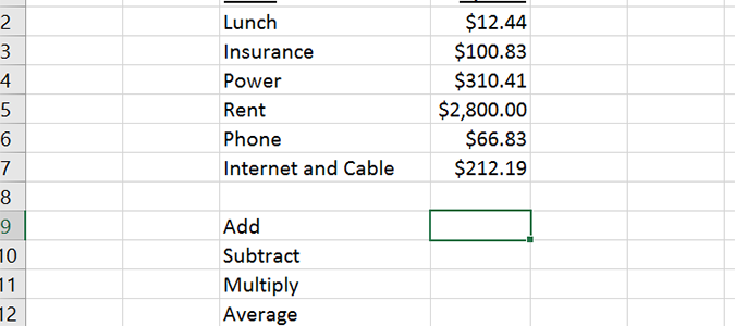 How to Add, Subtract, Multiply, or Divide Multiple Cells in Excel ...
