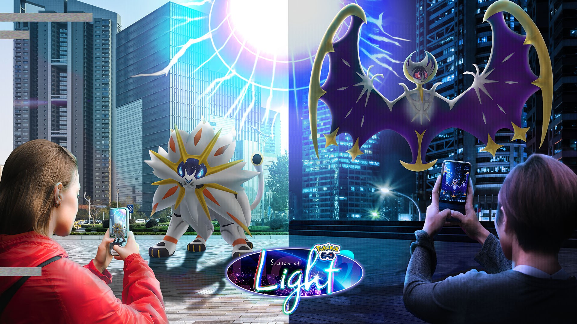 Legendary Pokemon Solgaleo and Lunala In The Alola Region - The