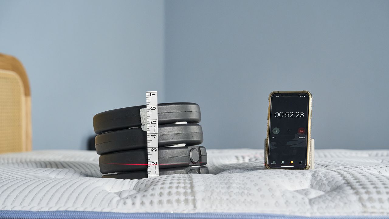 Testing the pressure relief and support offered by the Bear Elite Hybrid in our sleep studio