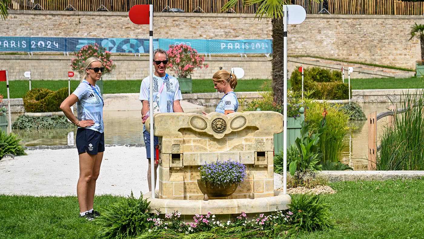Yasmin Ingham walks Paris Olympic cross-country course with Chris Bartle