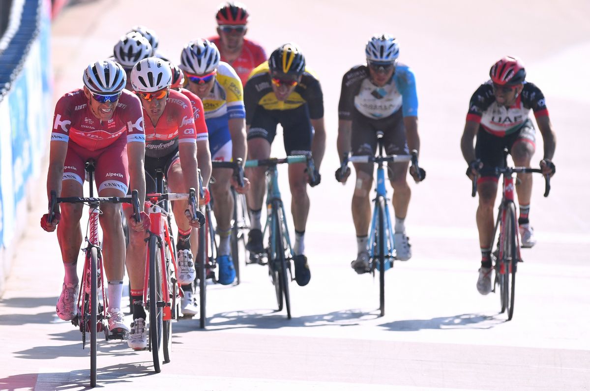 Nils Politt (Katusha-Alpecin) in the Roubaix velodrome