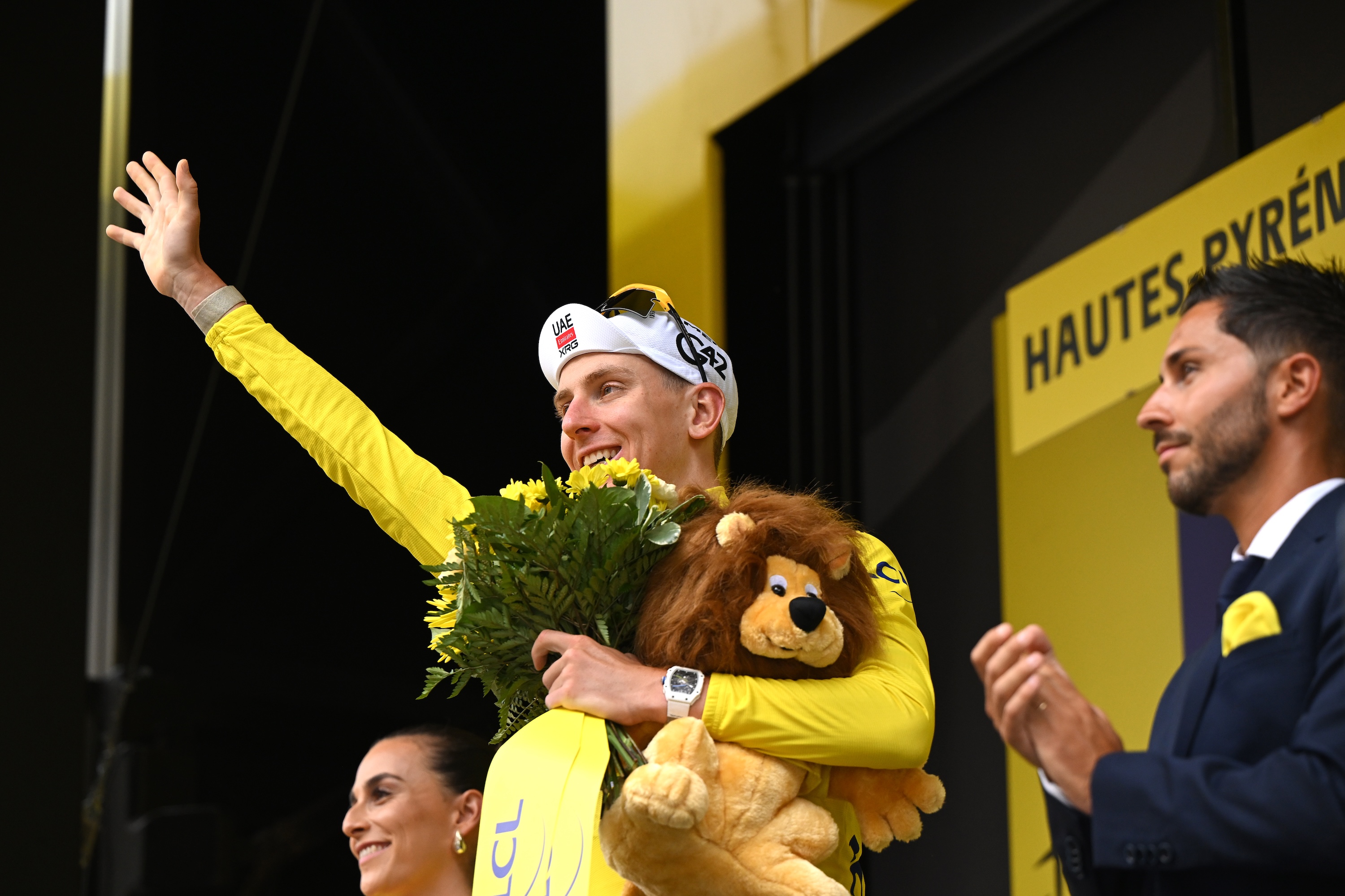 Tadej Pogačar in yellow