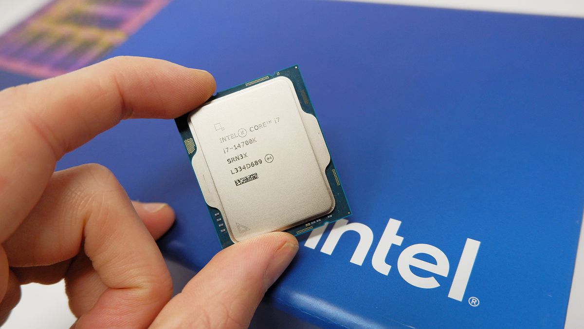 An Intel Core i7 14700K with an Intel Raptor Lake branded box.