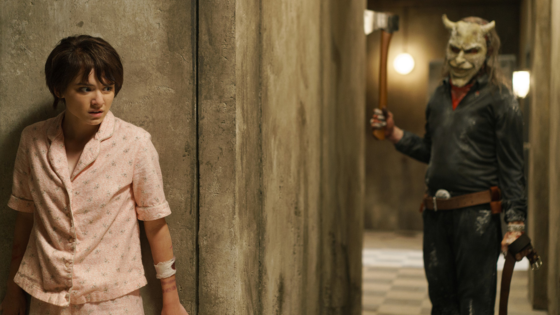 Madeleine McGraw and Ethan Hawke in The Black Phone 2