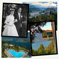 a collage of images at the Bürgenstock Resort