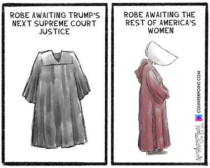 Editorial Cartoon U.S. Ginsburg robe Handmaids Tale