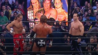 Shawn Michaels, Triple H, and Chris Benoit at WrestleMania 20