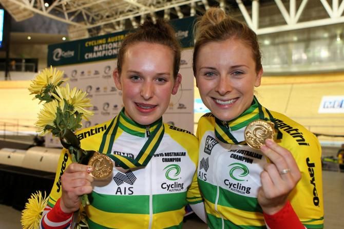 Annette Edmondson and Jessica Mundy defended their madison title