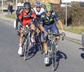Alejandro Valverde leads Zdenek Stybar and Greg van Avermaet in the final kilometres (Watson)