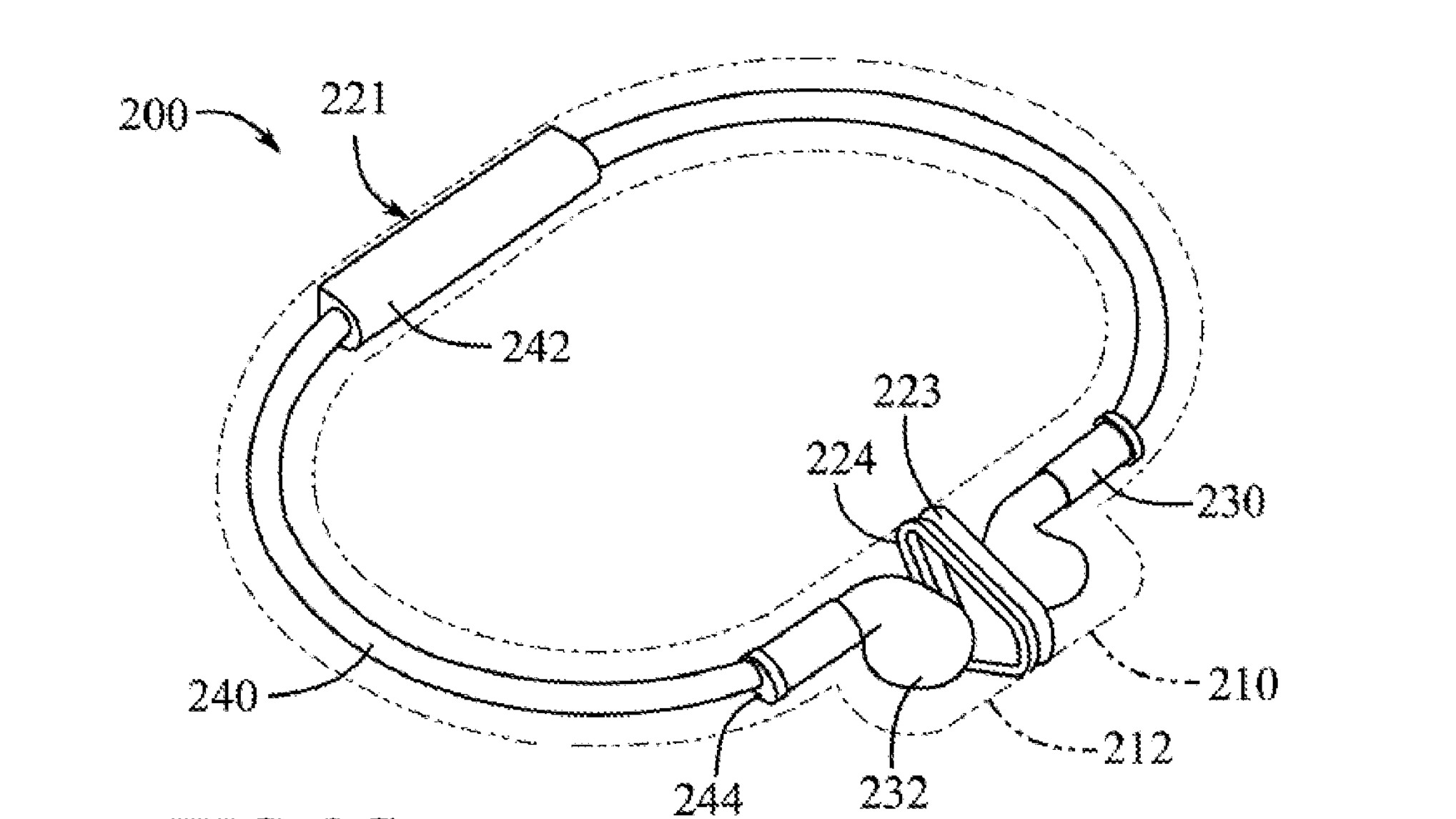 An image within a granted Apple USPTO patent, showing AirPods within a necklace-style charging accessory