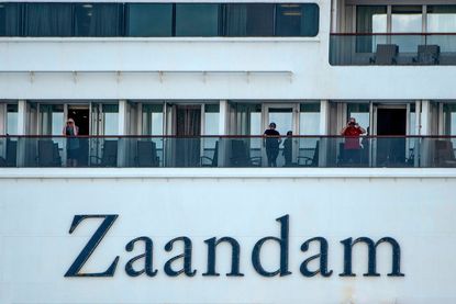 Passengers on board the Zaandam.